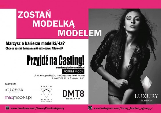 Casting LUXURY FASHION MODELS AGENCY - oferta dla modelek i modeli