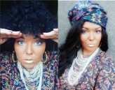 Pelargonia #afro #blackandwhite #makeup