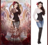 LadySabathRetouch Model: 
Threnody In Velvet
collage ordered by Truecorset.com
