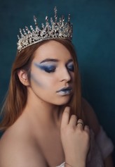 Kolorowa13 Sesja królowa śniegu , makijaż artystyczny mojego autorstwa
