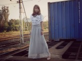 cherrylove Elegancka, zwiewna i długa spódnica+ hipsterski t-shirt z nadrukiem, co o tym sądzicie?