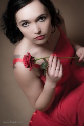 fotoszop portret z różą