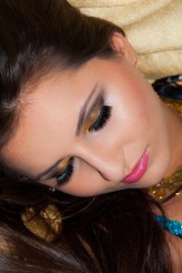 turkusowa Makijaż w stylu Bollywood