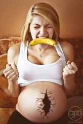 GreenPeaArt Portret ciążowy znajomej :)