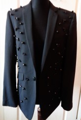 hezner_design Marynarka męska- Gabriela Hezner  
pokryta czarnymi kryształami  