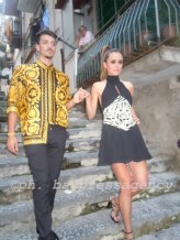 minisukienka Gianni Versace fashion show Naples 22.05.2014