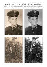 Krzyztovka Na górze reprodukcja zdjęcia ze służby wojskowej z 1959 roku. Na dole zdjęcie z pierwszej komunii świętej mojego dziadka z roku 1939.