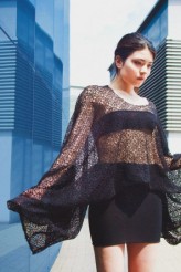 pawelandrosiuk Lace blouse, jersey skirt