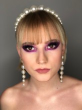 vibrissaa Fioletowy makijaż artystyczny.
Modelka: Klaudia Zając