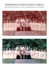 Krzyztovka Rekonstrukcja i powiększenie zdjęcia z Pierwszej Komunii Świętej mojej cioci z 1974 roku.