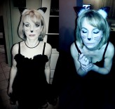 Yoanna_I_M Karnawałowo, makijaż kotki :)