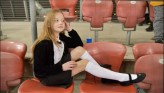 Photo-Vision Podczas realizacji sesji jeden z kibiców zmierzających na mecz powiedział przyjaźnie przelotem: "Chyba Top Model tu kręcicie..." - nasza mała Top Model Eliza na trybunach Stadionu Wojska Polskiego w Warszawie (Legii Warszawa) przed tz