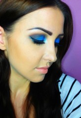 ewela393 makeup, cornflower, blue, brown, eyes, closed, lashes, 
