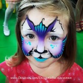 FacePaintingPolska szybkie makijaże dla najmłodszych ( od 3 do 15 minut, kotek ze zdjęcia to około 5 minut)