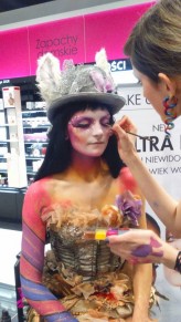 nizangamakeup Kostium i bodypainting na akcję MAKE UP FOR EVER w Sephora CH Riwiera Gdynia