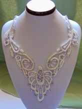 DecoArtMag Wedding necklace  from guipure lace