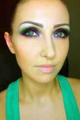 ewela393 purple, green, smokey, smoky, eye, makeup