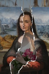 izazella2 Portrecik zmixowany z Mona Lisą <3- mam nadzieje że Leonardo by się nie obraził :D 