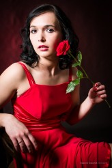 fotoszop portret z różą