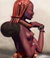arturjutkowiak  The Himba have clung to their traditions and the beautiful Himba women are noted for their intricate hairstyles which and traditional jewellery. 
DPAINTING PHOTOSHOP/PAINTER