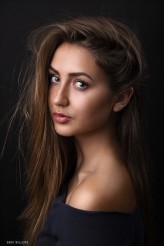 davew Portrait of Beautiful Patrycja in a Studio Shoot on Black Background