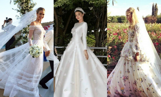 10 niezwykłych sukni ślubnych modelek 