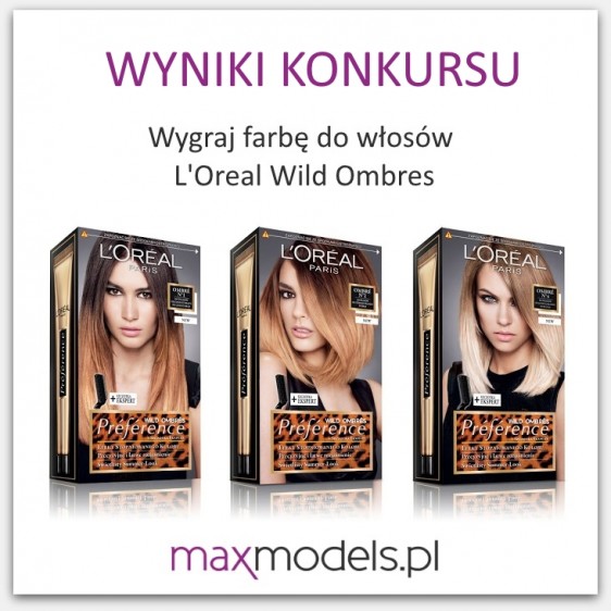 Wyniki konkursu "Wygraj farbę do włosów L'Oreal Wild Ombres"