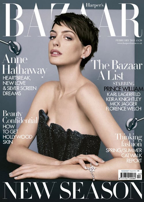 Anne Hathaway na okładce lutowego Harper’s Bazaar