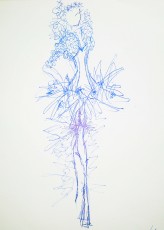 larus  Projekt do kolekcji ,,Mroczne Kwiaty,, wykonany do udziału w konkursie ,,Złota Nitka,, 2012