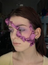 OlgaPrzydatek Makijaż artystyczny  / do sesji - liliowy makijaż z elementami 3D.