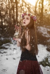 Negai_Kirameki "Zi­ma by­wa piękna, lecz nie wtedy, gdy gości w ludzkich sercach" 
Modelka; Aleksandra Szwajgert 
Wianek; DeerLand - nature inspirated