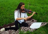 simtsit                             Joanna playing violin.            