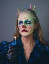 karolinadebovska Facepainting - postarzona maska smutnego clowna. 