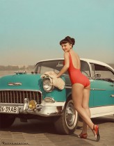 Retrograd Pin Up girl,