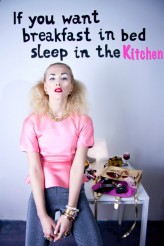 alexa_dra sleep in the kitchen