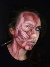 zlotaraczka facepainting anatomia miesnie 