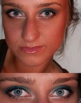 marikakicinska                             Mocniejszy wakacyjny makijaż oczu - turkus, granat. Robiony spontanicznie na sobie :)            