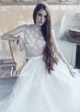 Alisa-wedding                             Alisa new collection light ivory two part dress transparent 3D flowers and sequins embroidered top and tulle skirt also available in white to by at http://boutique.alisa.fr/
model: Karina Pochwała / Finalistka Miss Polski 2015 IMAGE Model Managemen            