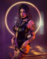 Aksen Sesja sensualna w stylu cyberpunk