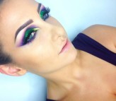 ewela393                             face, green, glitter, purple, cutcrease, makeup            