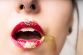myheartisblack #usta #lips #szminka #złoto #gold #highkey #portret