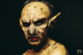 Krzysiek_Words_of_makeup Charakteryzacja inspirowana filmem Władca  Pierścieni - postać Goblina. 