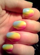 fabulonails                             kolorowe ombre na naturalnych płytkach paznokcia            