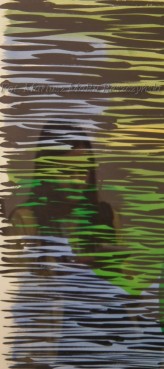 MaRu Collage fragment obrazu Andrzeja Fogtta i odbicie postaci na wernisażu w TOK 5 10 2015r.