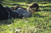 hardies Leżąc na ziemi- nie zauważyłam, że ostrość nastawiłam na trawę przed modelką- przepraszam.