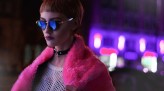 trywialnahania #neon #lights city #night #girl #glasses #nighttime #citybynight #jeans #choker #portrait #cityview #shorthair #neonlights