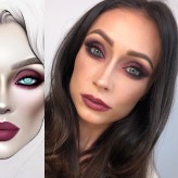 Gosiammakeup                             To trzeci Facechart od niesamowitego artysty @milk1422 który odtworzyłam :) jak się Wam podoba? Zdjęcie bez filtrów, photoshop itp :)             