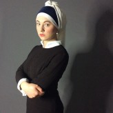 NannaLaVie Stylizacja inspirowana obrazem Jana Vermeer'a &amp;quot;Dziewczyna z perłą&amp;quot;
Makijaż,fryzura oraz stylizacja mojego autorstwa.