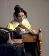BuniaKD Odtworzenie 'Koronczarki" Vermeera z elementem współczesnym, zadanie SKF Kraków :)
