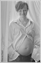 foto-by-aneti sesja ciążowa w męskiej koszuli